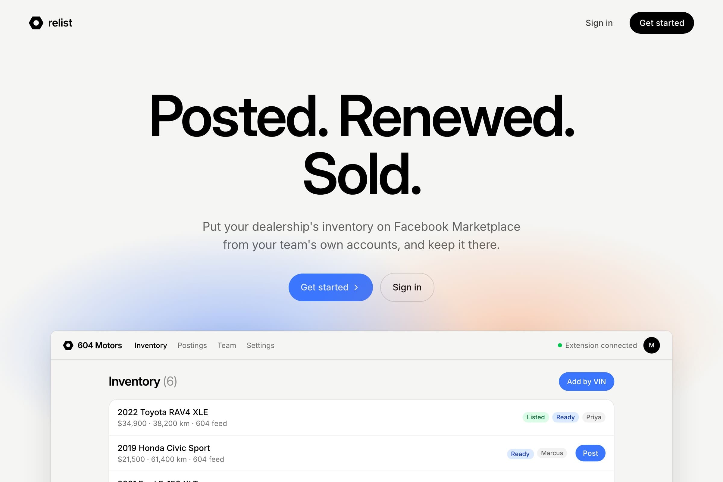 Relist — project cover